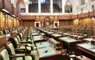 The interior of Canada's house of commons.